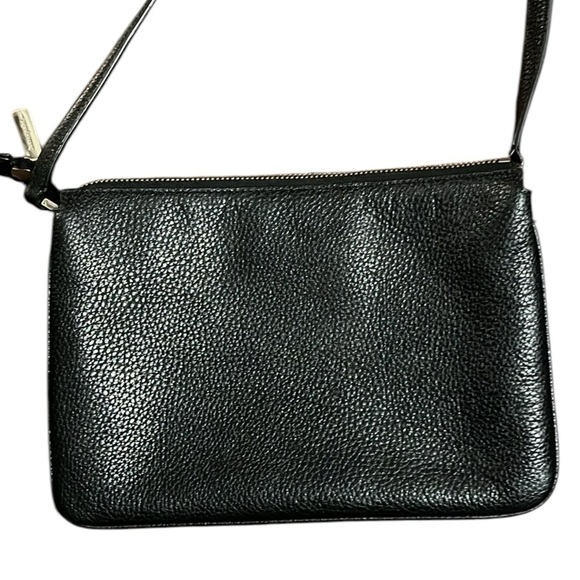 Kate Spade Black Pebbled Leather Triple Gusset Crossbody Bag - Picture 3 of 15